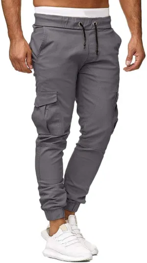 GIERIDUC Men's Cargo Fleece Jogger Sweatpant Mens Pajama Pants Long Length Men's Khaki Corduroy Pants Mens Outdoor Work Pants