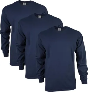 Gildan Unisex Adult Ultra Cotton Long Sleeve T-Shirt, Style G2400, Multipack