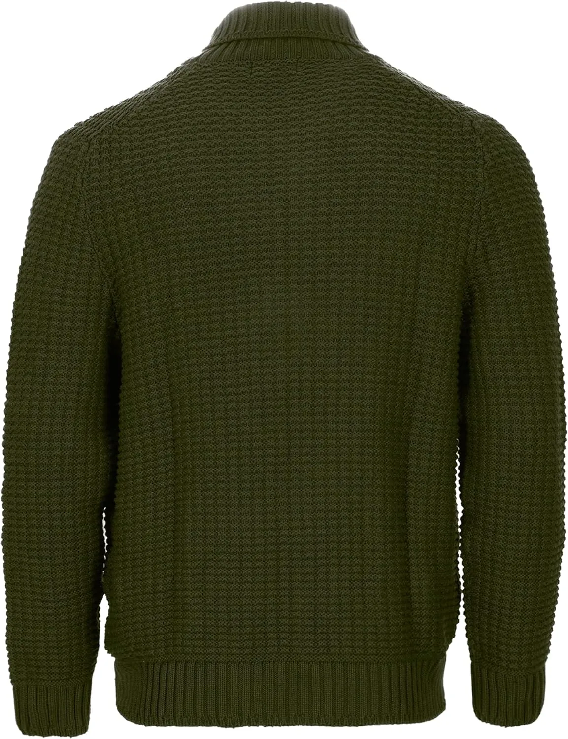 Gioberti Mens 100% Cotton Milano Knit Full-Zip Sweater