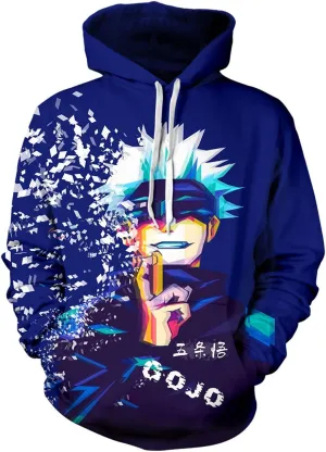Gojo Satoru Hoodie Costume Cosplay Sweatshirt Sweater Hooded Pullover
