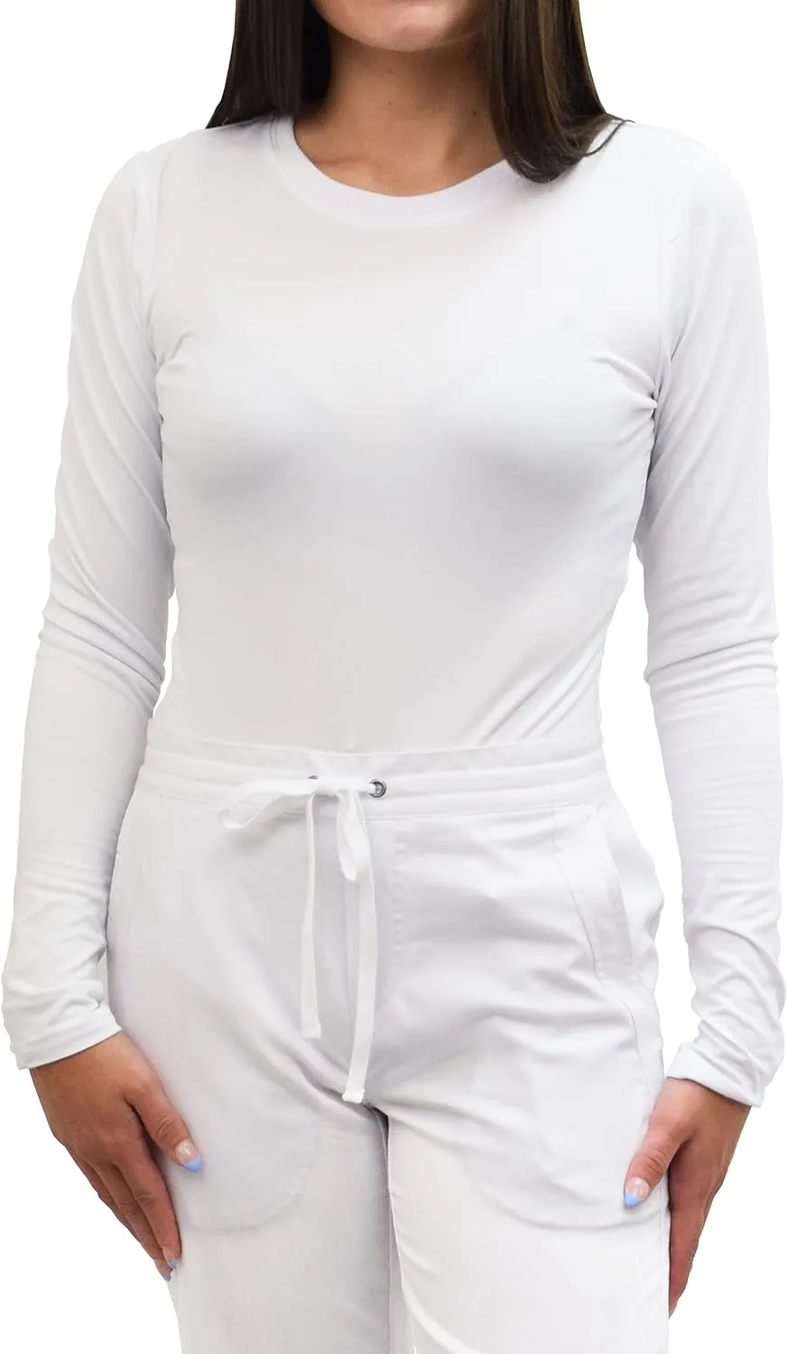 Green Town Scrubs for Women - Multi-Pack Long Sleeve Underscrub Tee, Super Soft, Stretch Fabric, Lightweight, Easy Care