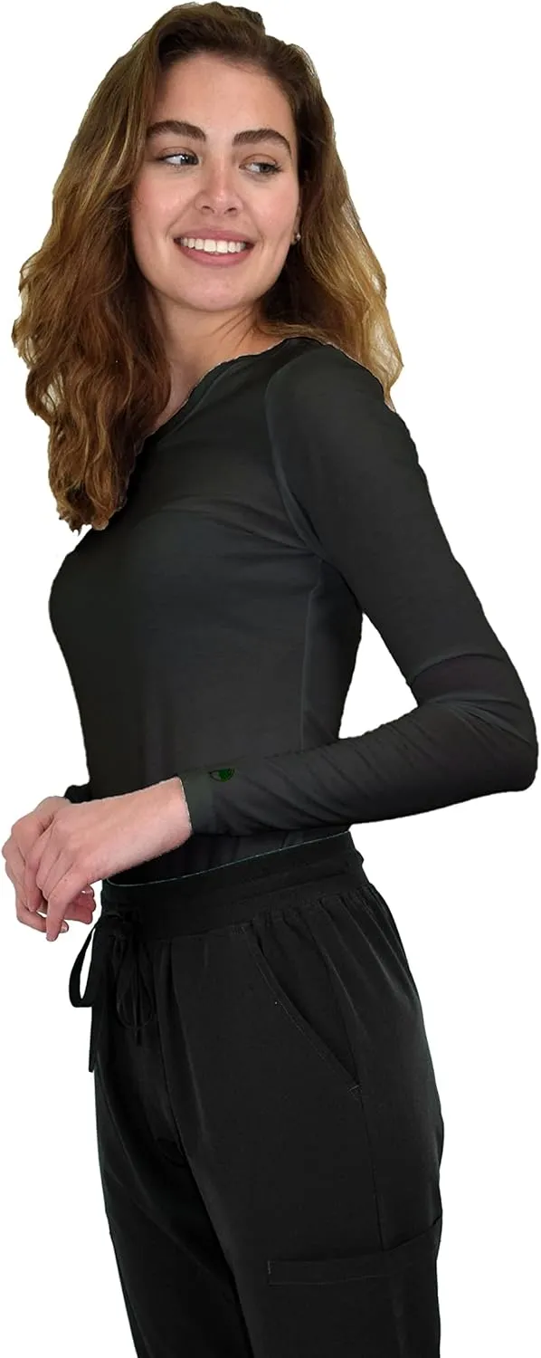 Green Town Scrubs for Women - Multi-Pack Long Sleeve Underscrub Tee, Super Soft, Stretch Fabric, Lightweight, Easy Care