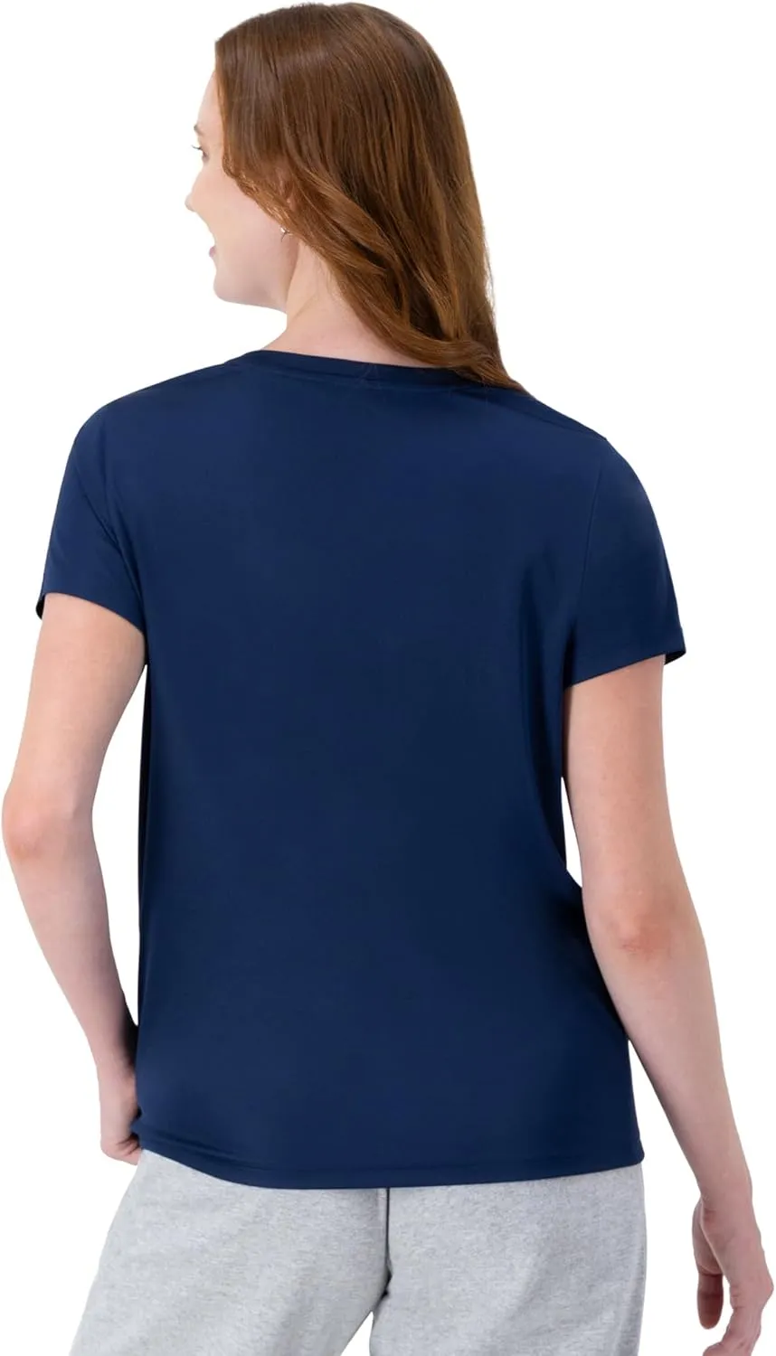 Hanes Women's Cool Dri Performance V-Neck T-Shirt, Moisture-Wicking Short Sleeve Tee, 40  UPF Protection, 1 Or 5 Pack
