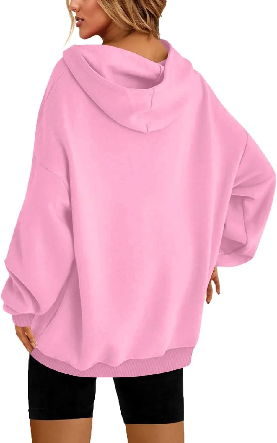Hoodies For Women, Long Sleeve Oversized Fall Fashion Pullover Tops Casual Holiday Plain Sweatshirts With Pockets