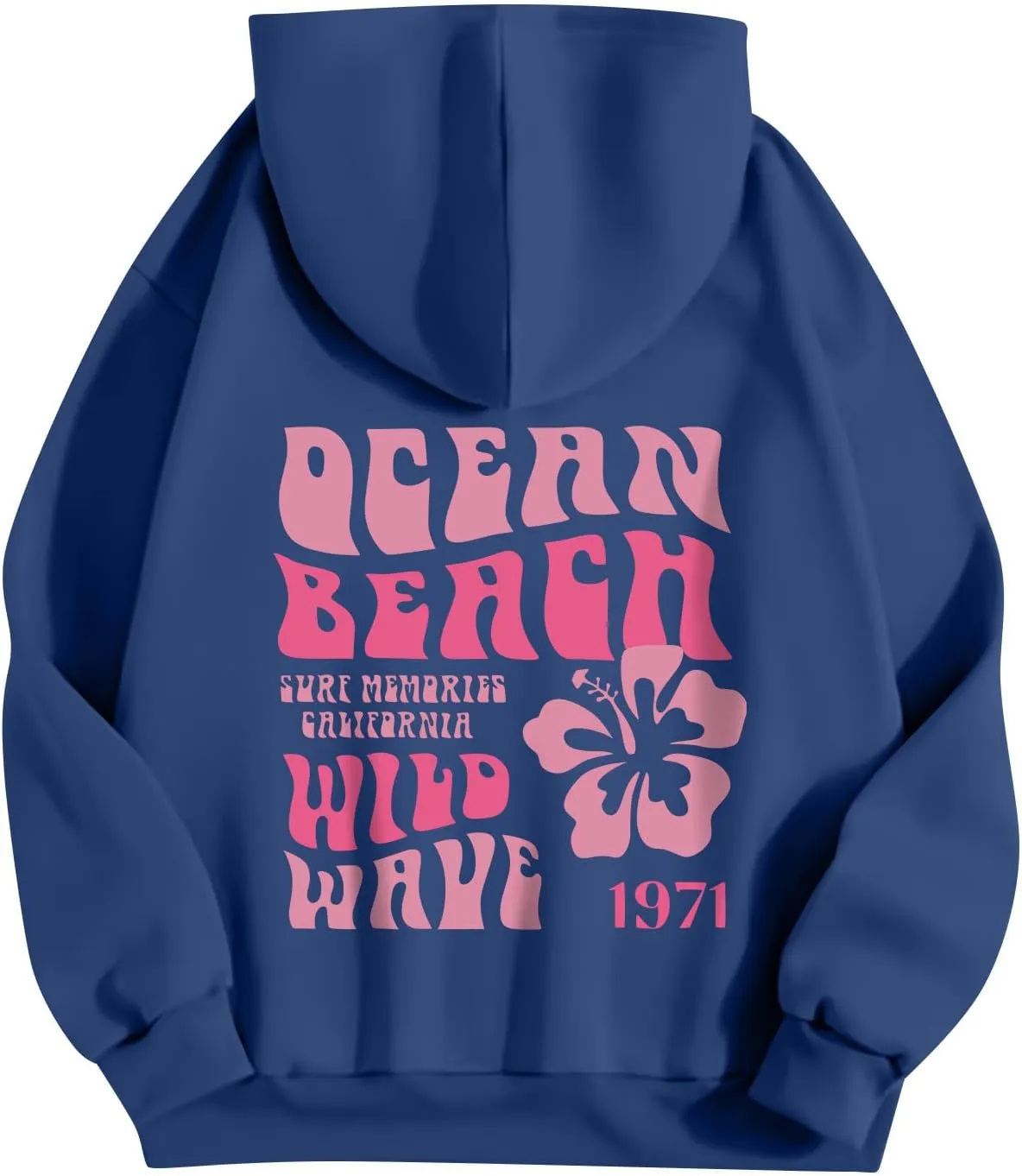 Hoodies for Women Plus Size Cute Long Sleeve Pullovers Drawstring Tops Loose Print Sweatshirts with Pocket