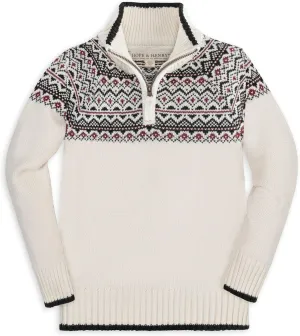 Hope & Henry Boys' Long Sleeve Half Zip Pullover Sweater