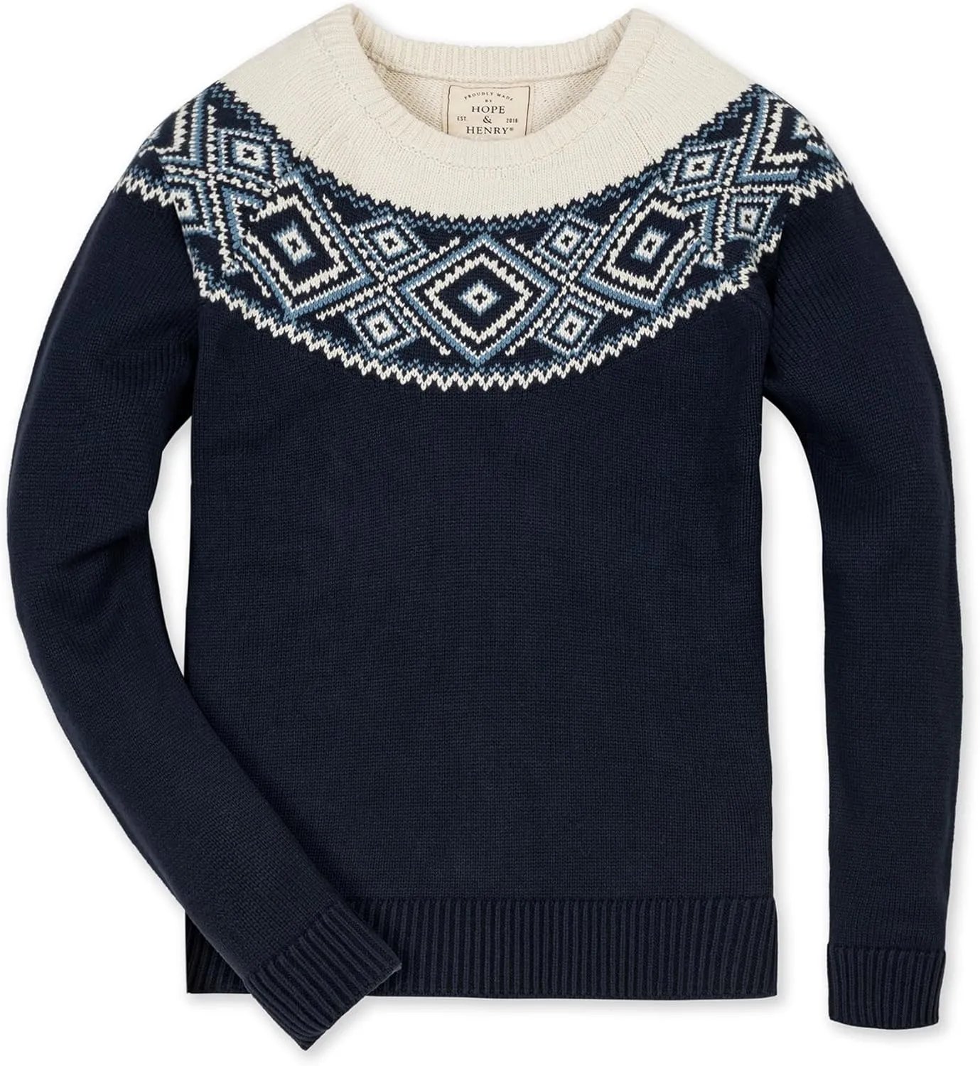 Hope & Henry Women's Classic Long Sleeve Pullover Sweater