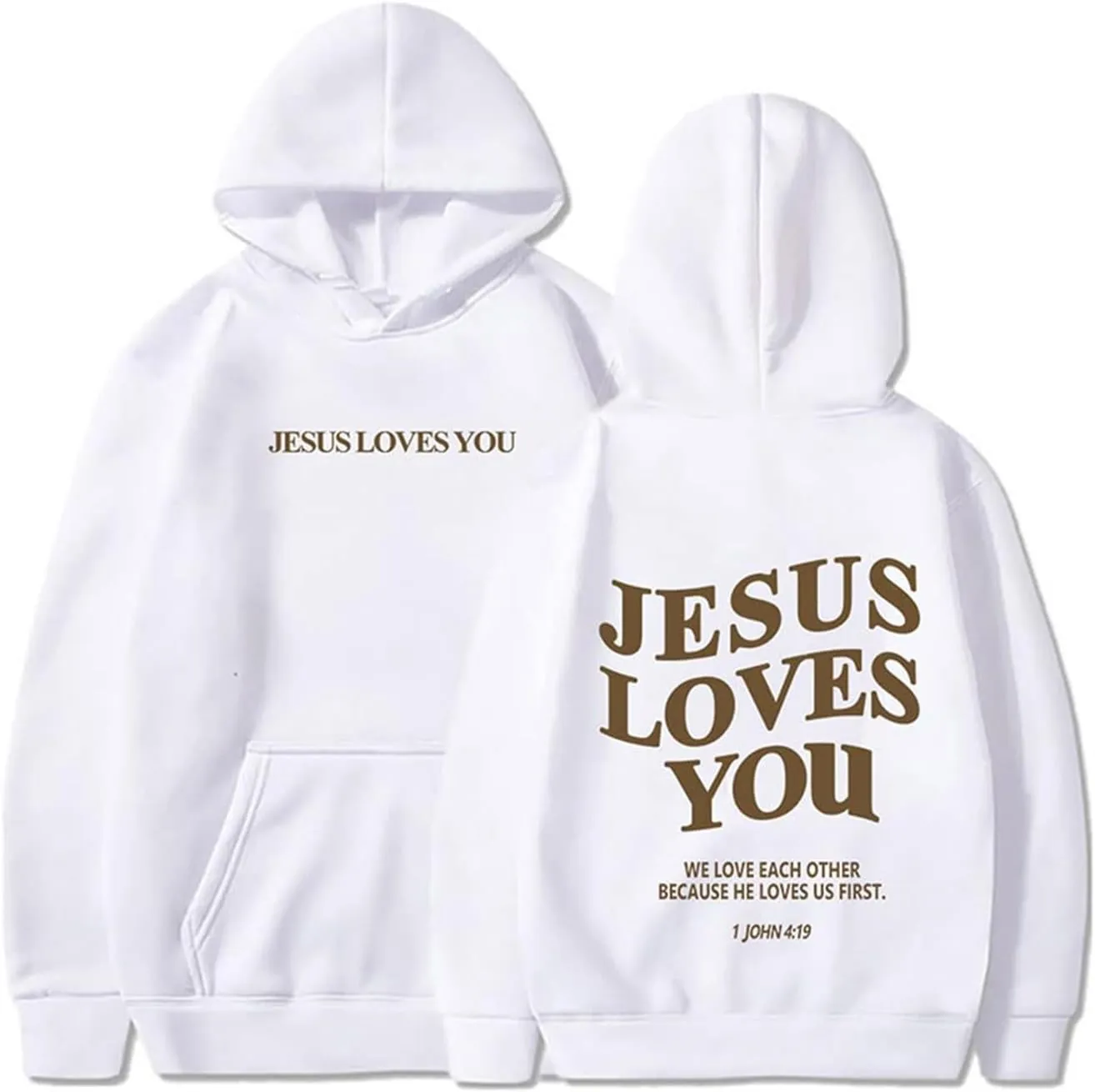 Jesus Loves You Hoodie Christian Jesus Saves Faith Sweatshirt Man Woman Pullover Tops Streetwear Gift Y2K Clothes
