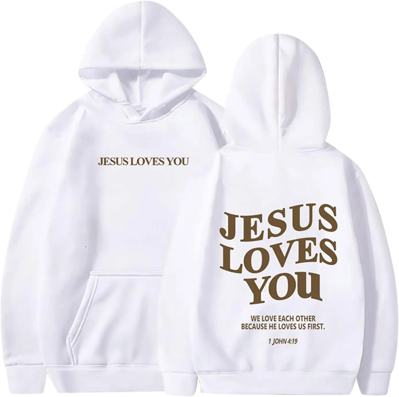 Jesus Loves You Hoodie Christian Jesus Saves Faith Sweatshirt Man Woman Pullover Tops Streetwear Gift Y2K Clothes