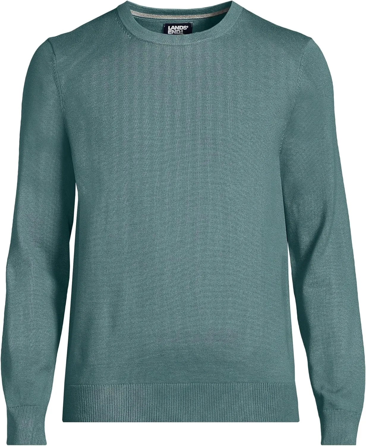 Lands' End Men's Fine Gauge Cotton Crew Neck Sweater