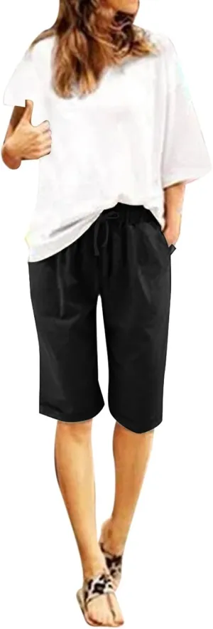 LCMTWX Shorts for Women Casual Pants High-Waist Sports Loose Shorts Casual Fashion Pants Shorts for Women Denim Shorts