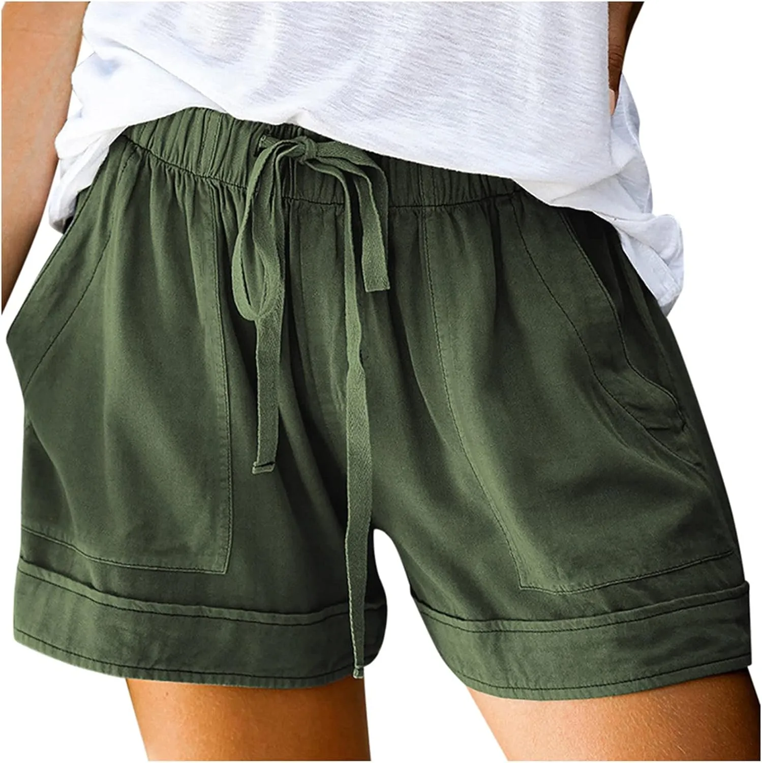 LCMTWX Swim Shorts Sports High-Waist Women's Casual Shorts Loose Pants Casual Fashion Pants Swim Shorts Gym Shorts Stretchy