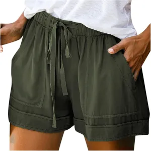 LCMTWX Swim Shorts Sports High-Waist Women's Casual Shorts Loose Pants Casual Fashion Pants Swim Shorts Gym Shorts Stretchy