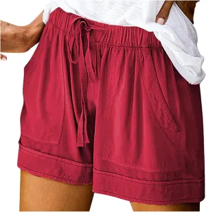LCMTWX Yoga Shorts for Women High Waist Pants Straight Leg Sports Casual Loose Shorts Yoga Shorts for Women Swim Shorts