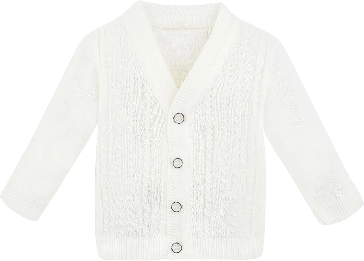 Lilax Baby Boy Cable-Knit Basic Knit Cardigan Sweater