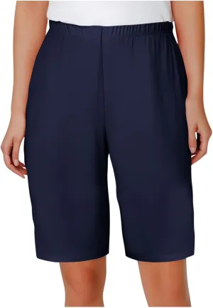Linen Shorts for Women Casual Summer Shorts Plus Size High Waisted Wide Leg Drawstring Pants with Pockets