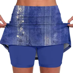 Long Golf Skirts for Women with Shorts Black Mini Skirt with Slit Low Rise Biker Shorts Women Tummy Control Plus