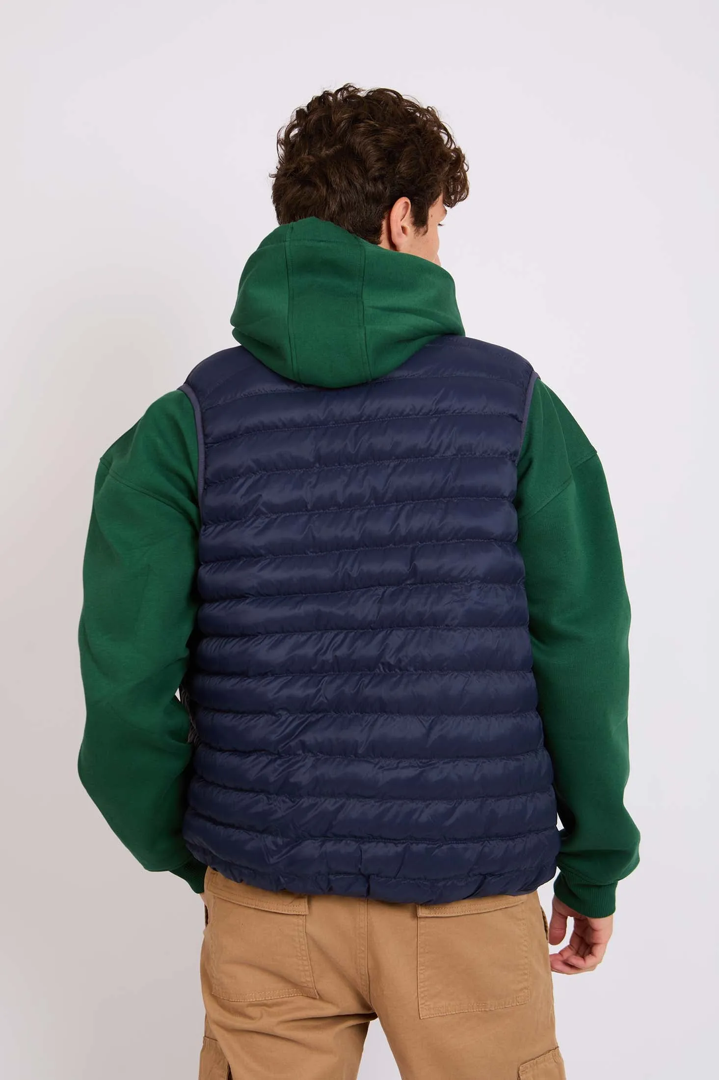 Men Puffer Vest Blue