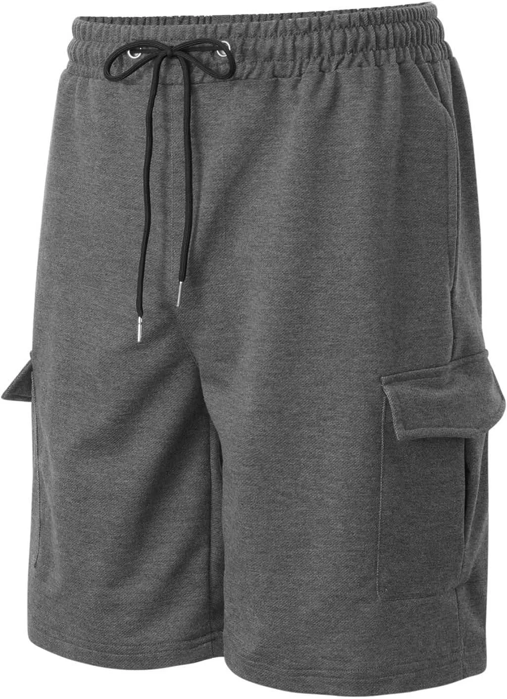 Mens Cargo Shorts Elastic Waistband Multi Pockets Casual Work Shorts for Men Loose Fit Lightweight Gym Workout Running Shorts