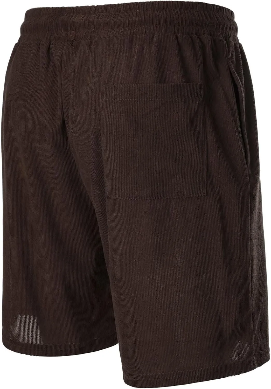 Men's Corduroy Shorts 2024 Casual Elastic Waist Drawstring Shorts Lightweight Summer Beach Shorts Active Track Shorts