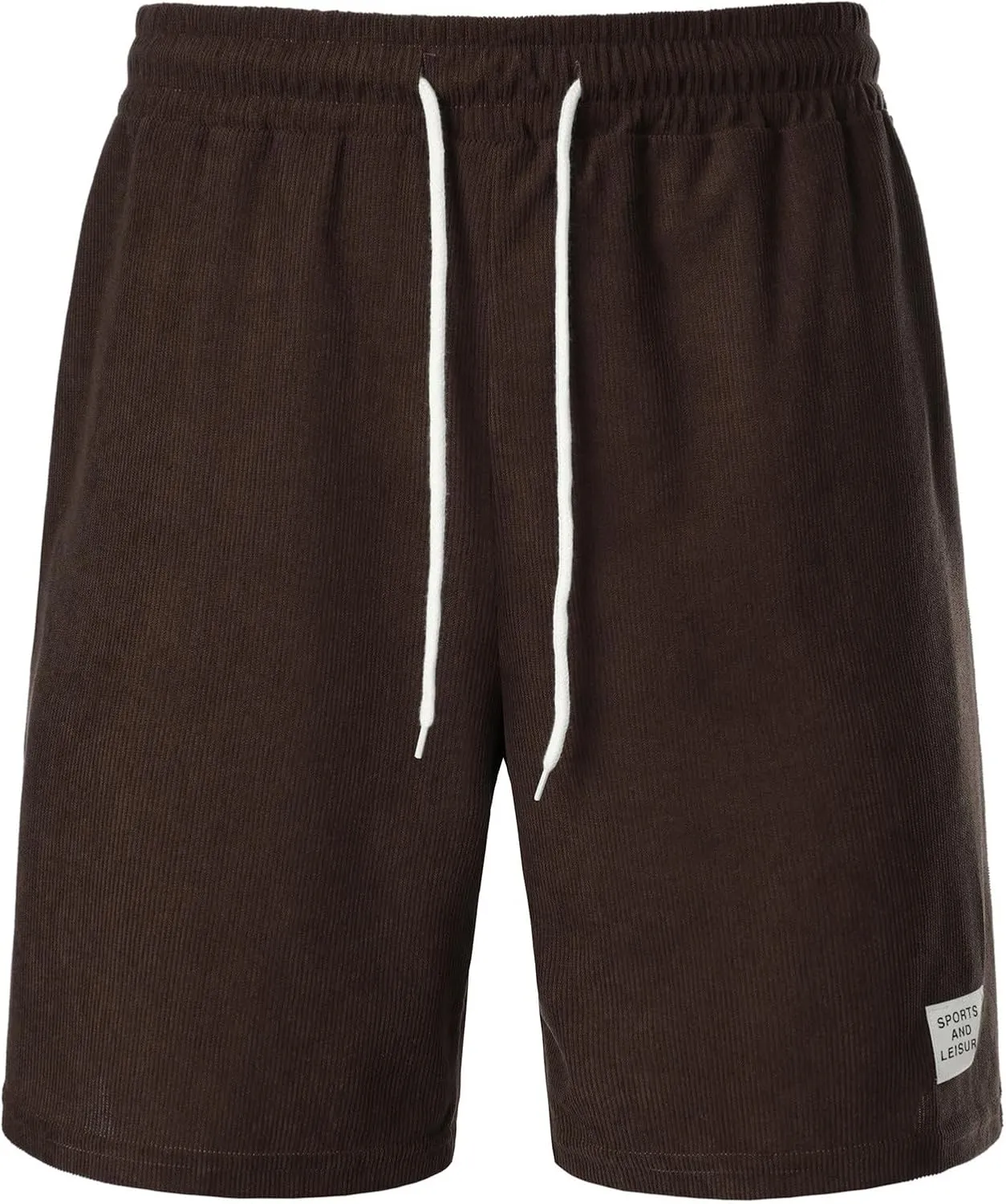 Men's Corduroy Shorts 2024 Casual Elastic Waist Drawstring Shorts Lightweight Summer Beach Shorts Active Track Shorts