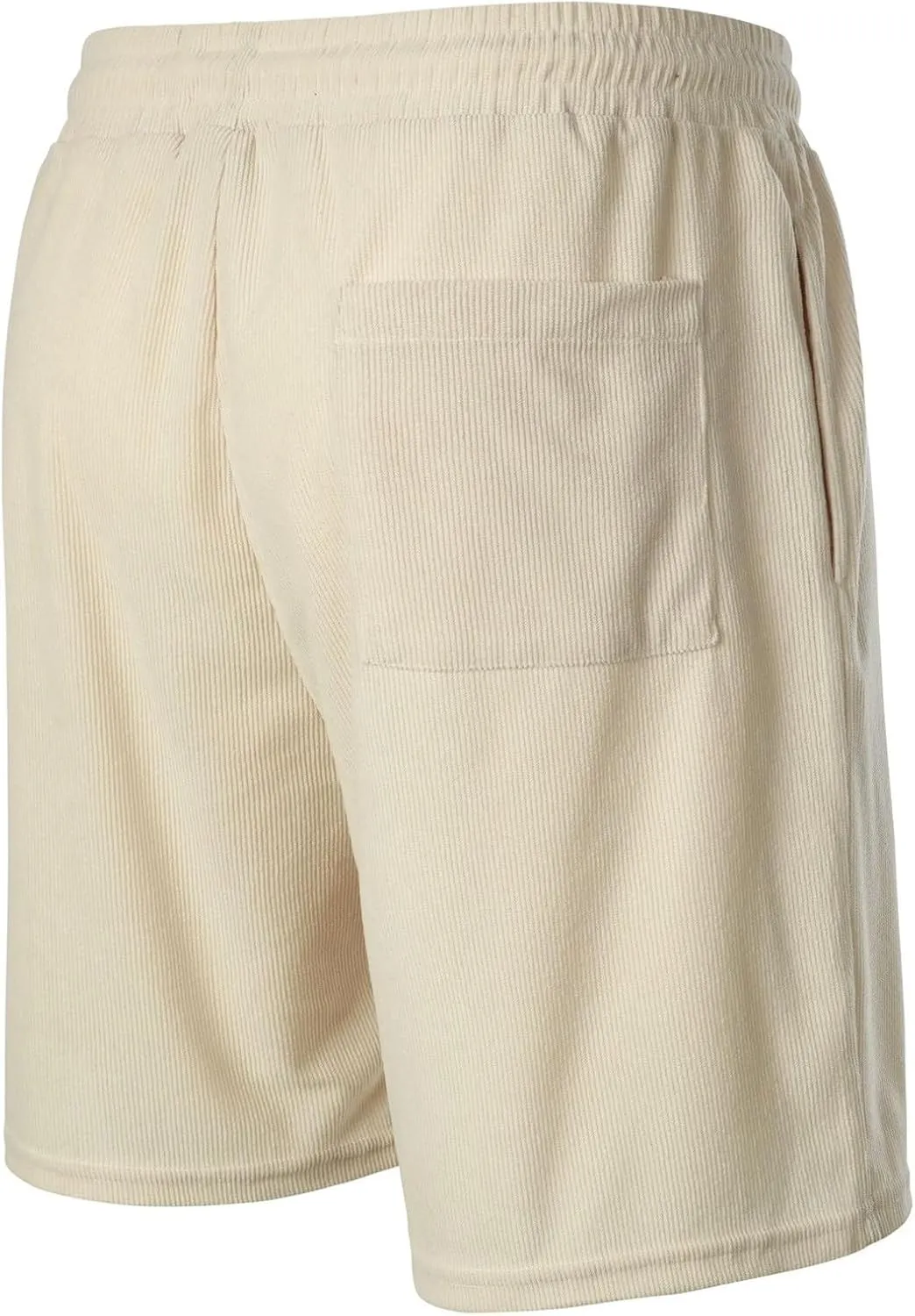 Men's Corduroy Shorts 2024 Casual Elastic Waist Drawstring Shorts Lightweight Summer Beach Shorts Active Track Shorts