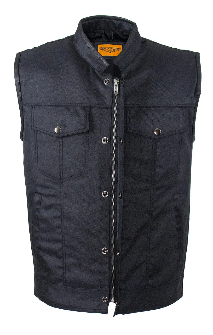 Mens Motorcycle Club Textile Vest With Gun Pocket