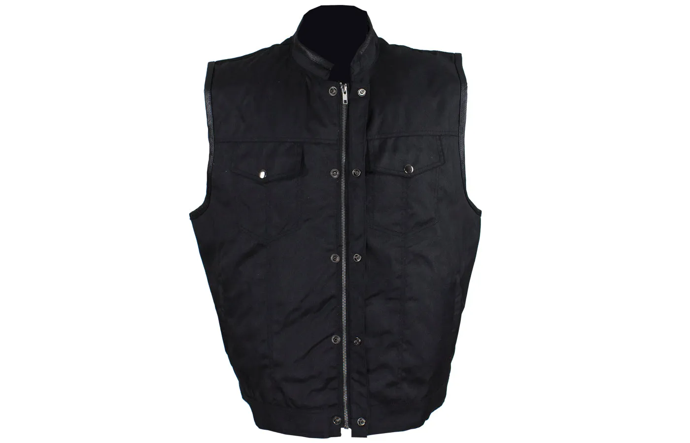 Mens Motorcycle Club Textile Vest With Gun Pocket