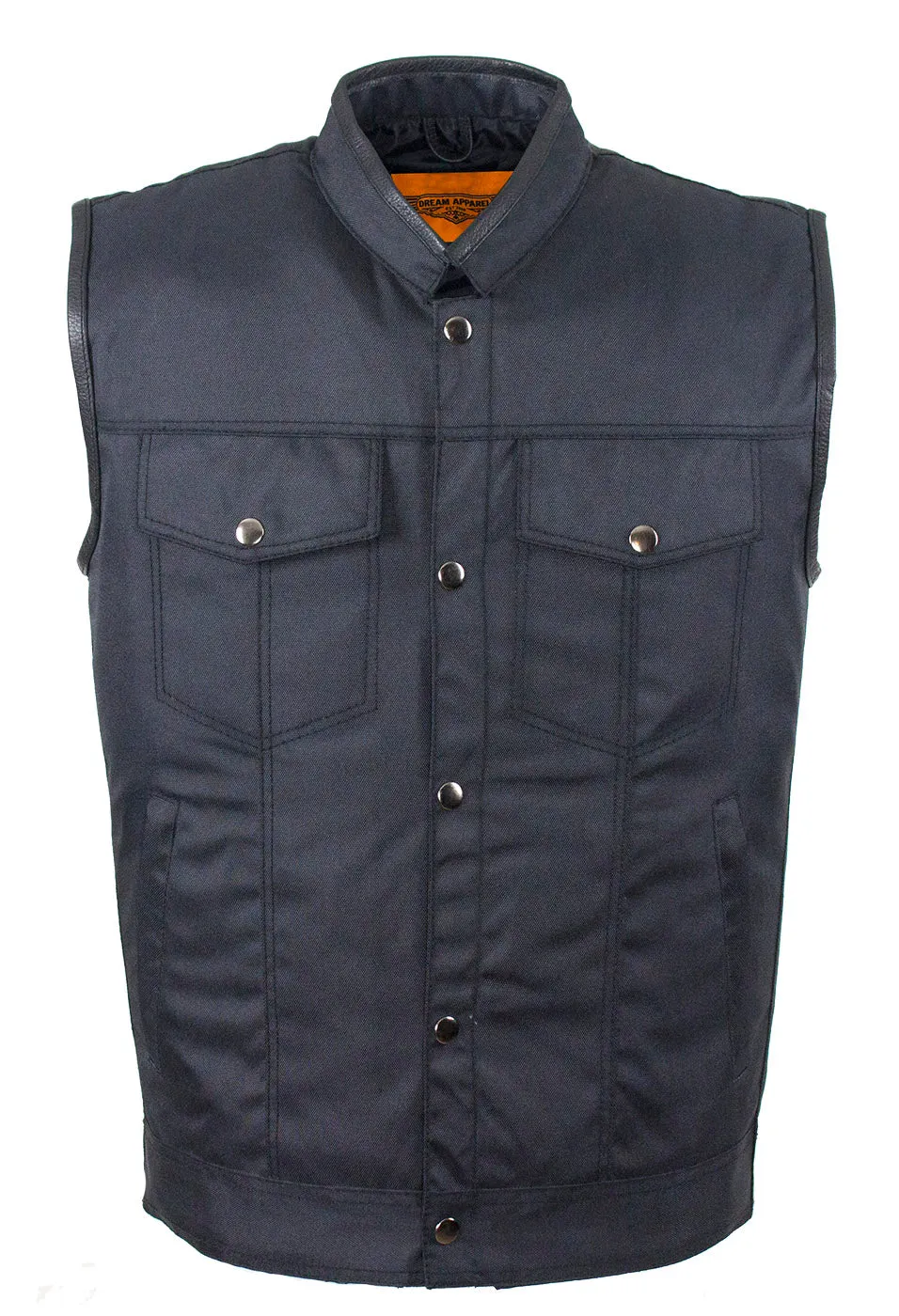 Mens Motorcycle Club Textile Vest With Gun Pocket