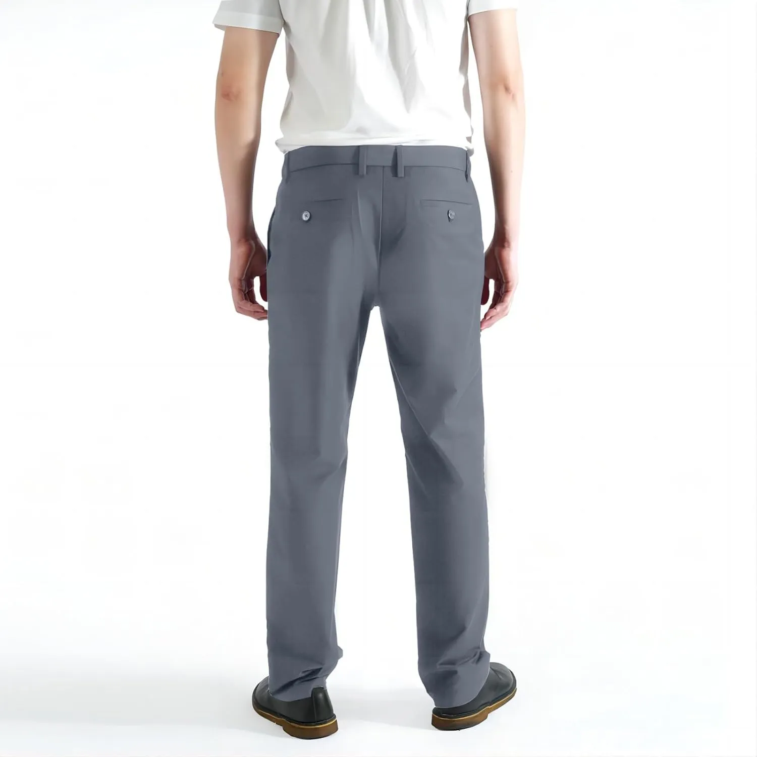 Men's Premium Formal Dress Slim Fit Casual Business Elastic Cotton Chino Pants for Work Weekend