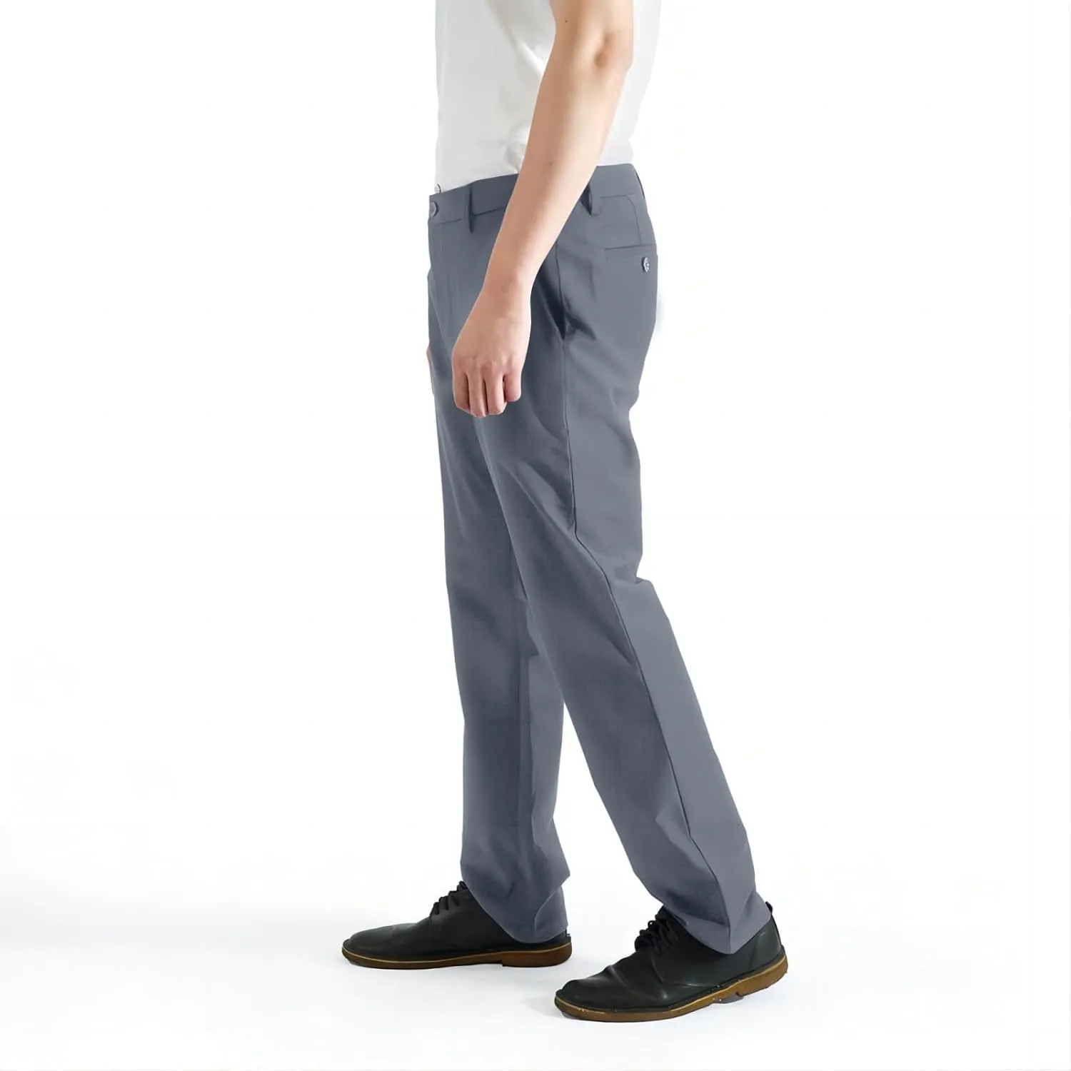 Men's Premium Formal Dress Slim Fit Casual Business Elastic Cotton Chino Pants for Work Weekend