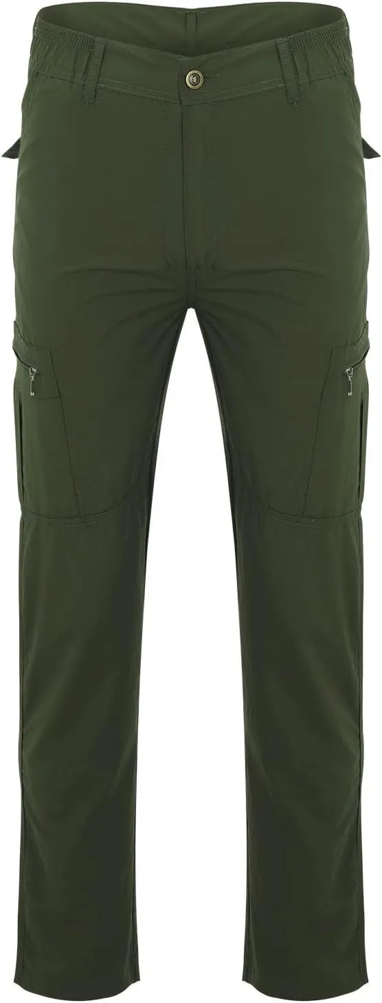 Mens Quick Dry Swim Trunks Elastic Waist Drawstrings Cargo Shorts Compression Liner Beach Board Shorts with Pockets
