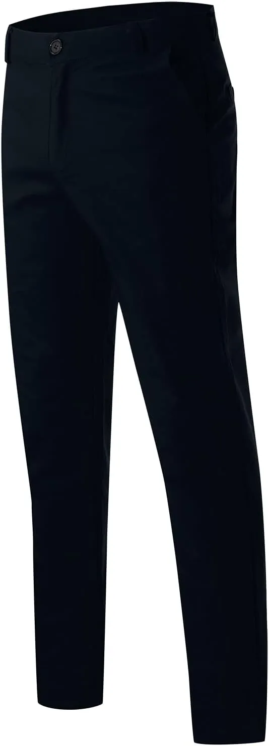 Men's Slim Fit Basic Stretchable Cotton Chino Pant Casual Long Trousers Jogger Pants Golf Clothes