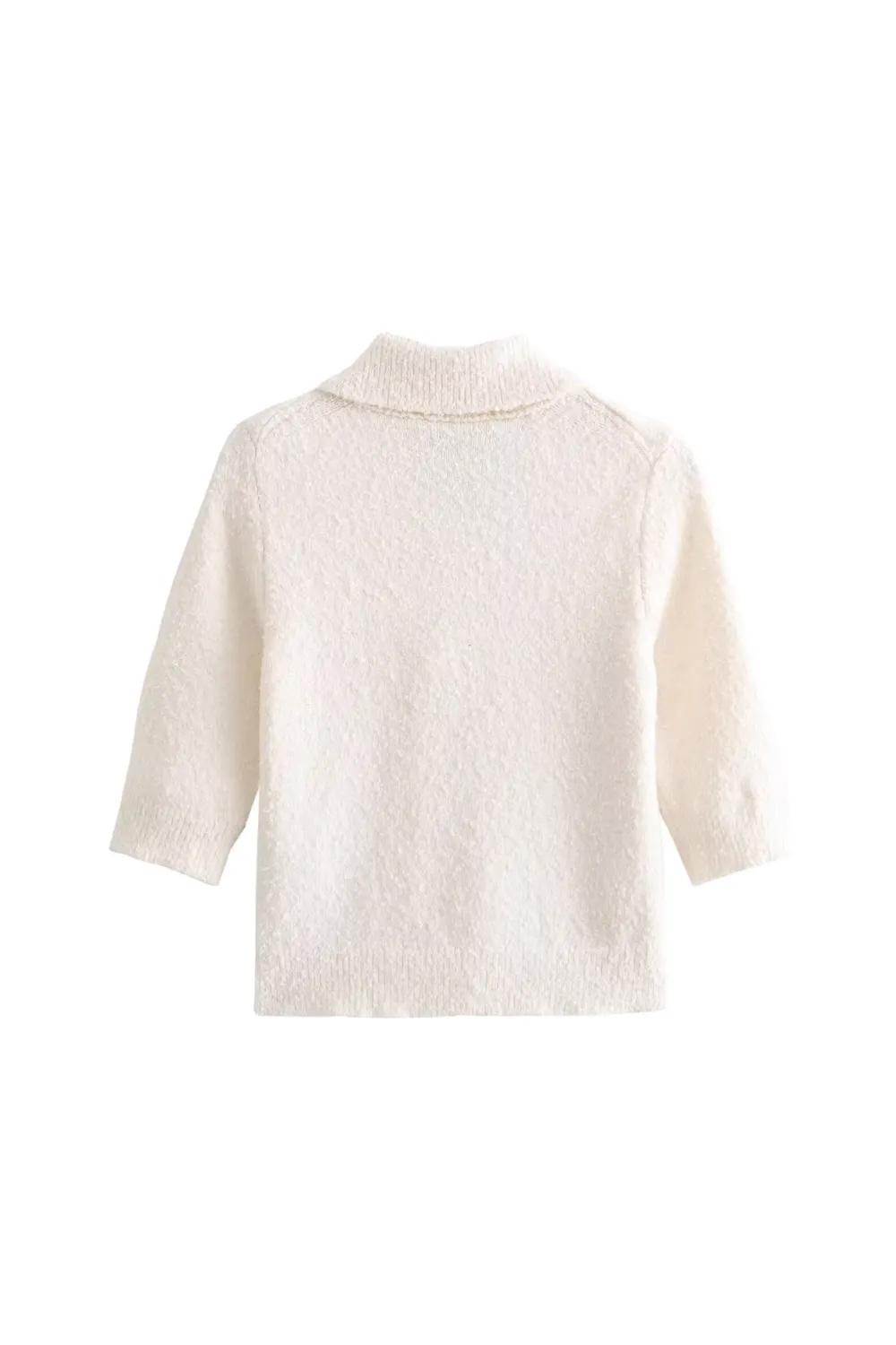 'Nicole' Versatile Bouclé Knitted Short-sleeved Sweater