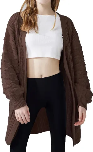noflik Women's Oversized Sweater Cardigan with Pockets