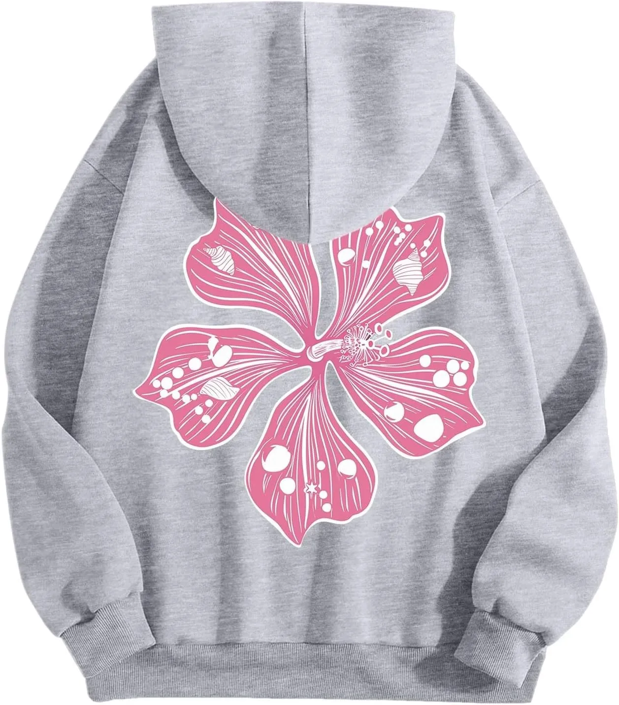 Pink Puff Hoodie Graphic Hoodies For Teen Girls Cute Sweatshirt Oversized Pullover Long Sleeve Preppy Tops