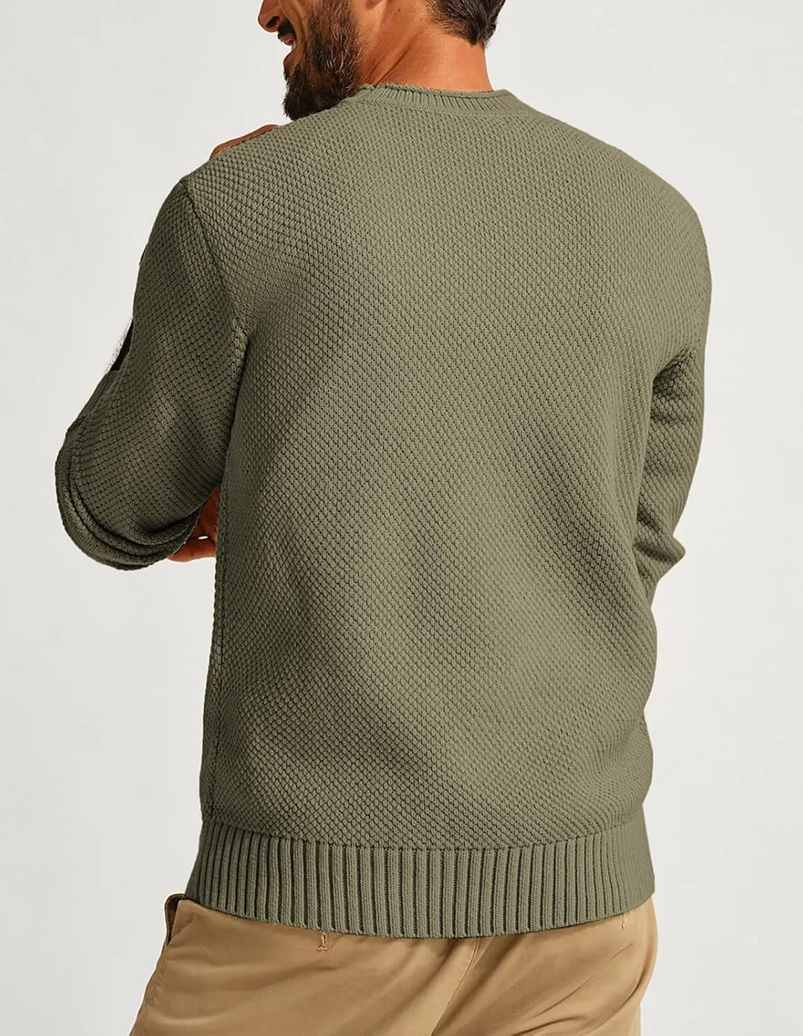 PJ PAUL JONES Men's Crewneck Pullover Sweater Casual Thick Weave Textured Sweaters