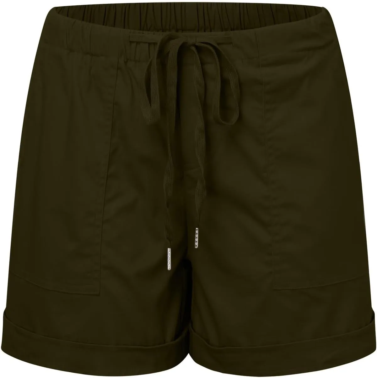 Plus Size Shorts for Women High Waisted Drawstring Cotton Lounge Shorts Pull On Short Casual Pants Summer Outfits