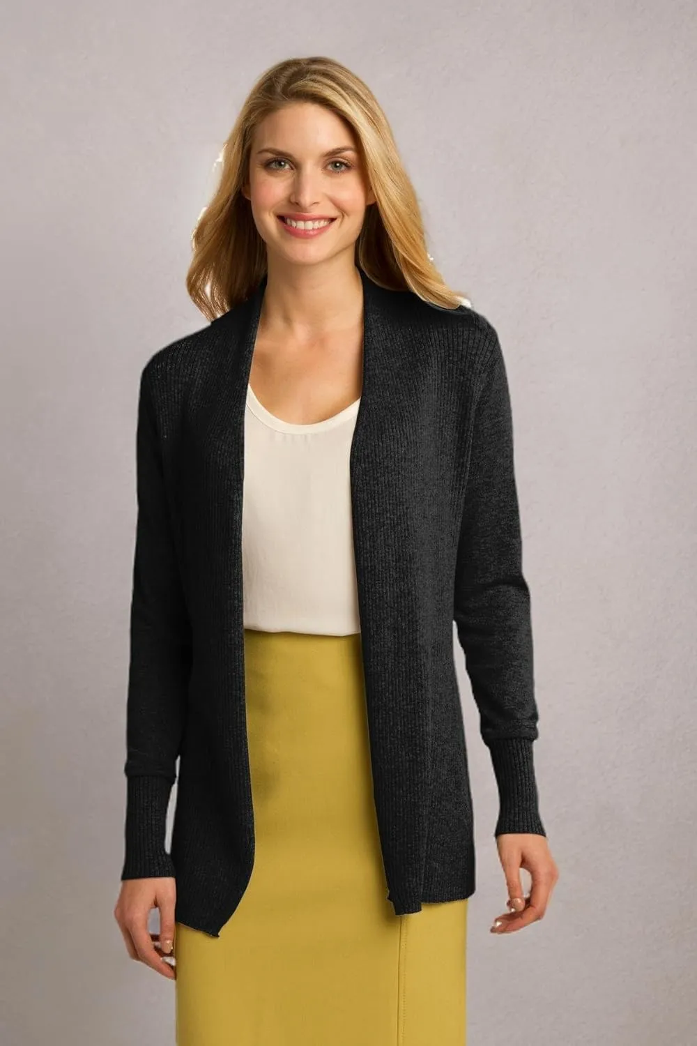 Port Authority Ladies Open Front Cardigan Sweater. LSW289