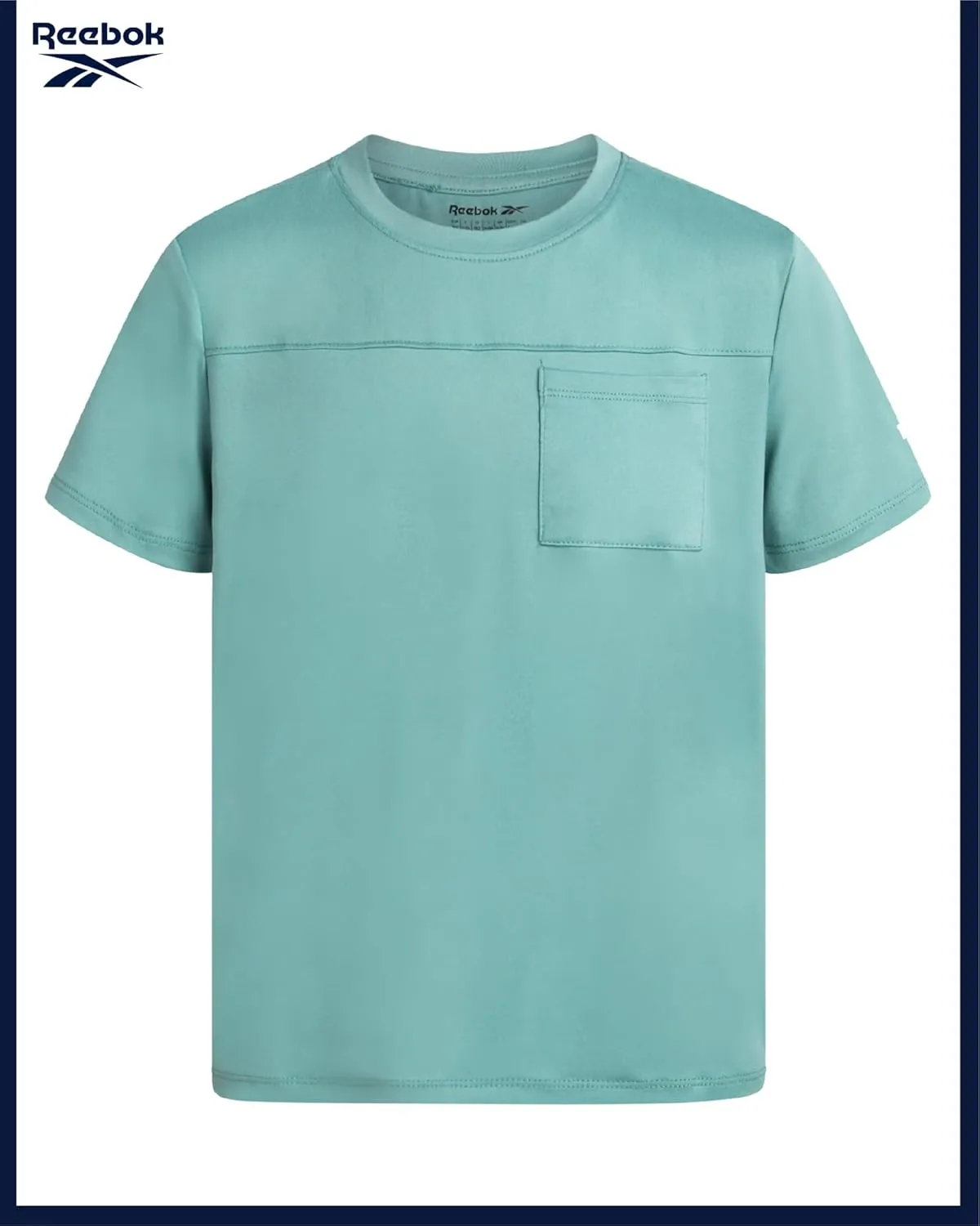 Reebok Boys Athletic Shorts Set - 2 Piece Summer Clothes Outfit with Pocket Tee and Boys Running Shorts for Active Kids
