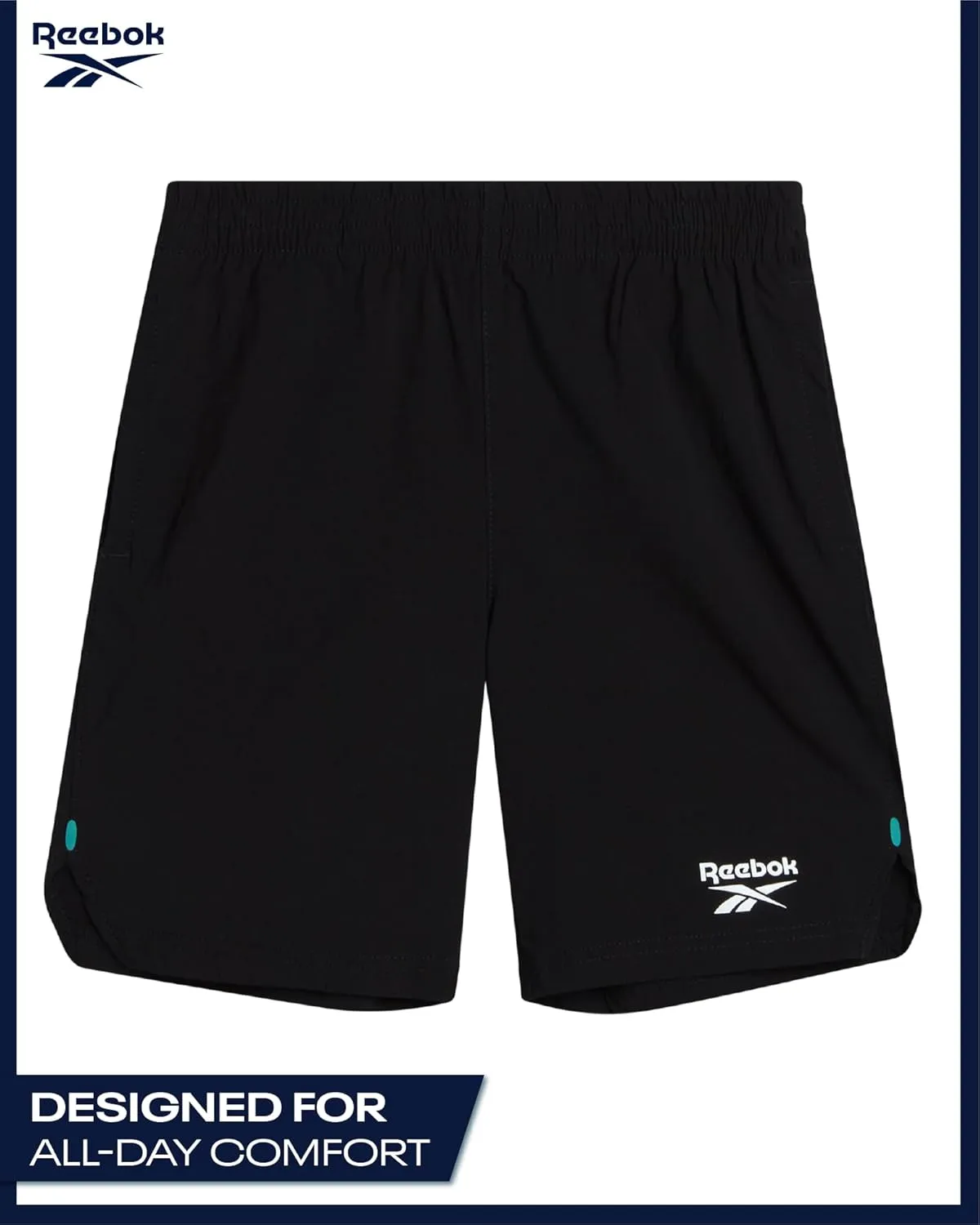 Reebok Boys Athletic Shorts Set - 2 Piece Summer Clothes Outfit with Pocket Tee and Boys Running Shorts for Active Kids