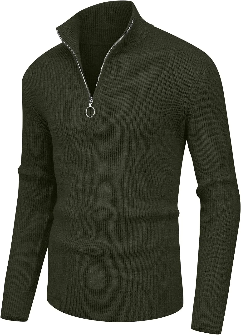 Sailwind Men's Soft Sweaters Quarter Zip Pullover Classic Ribbed Turtleneck Sweater