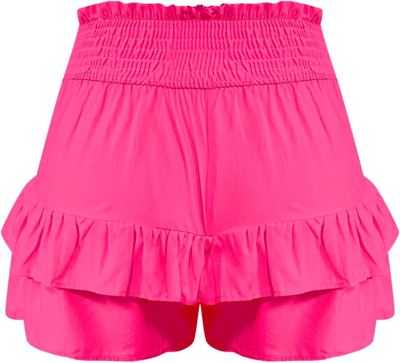 Shorts for Women Ruffled Hem High Waisted Flowy Casual Summer Skirt Shorts Loose Fit Resort Wear Fashion Clothes