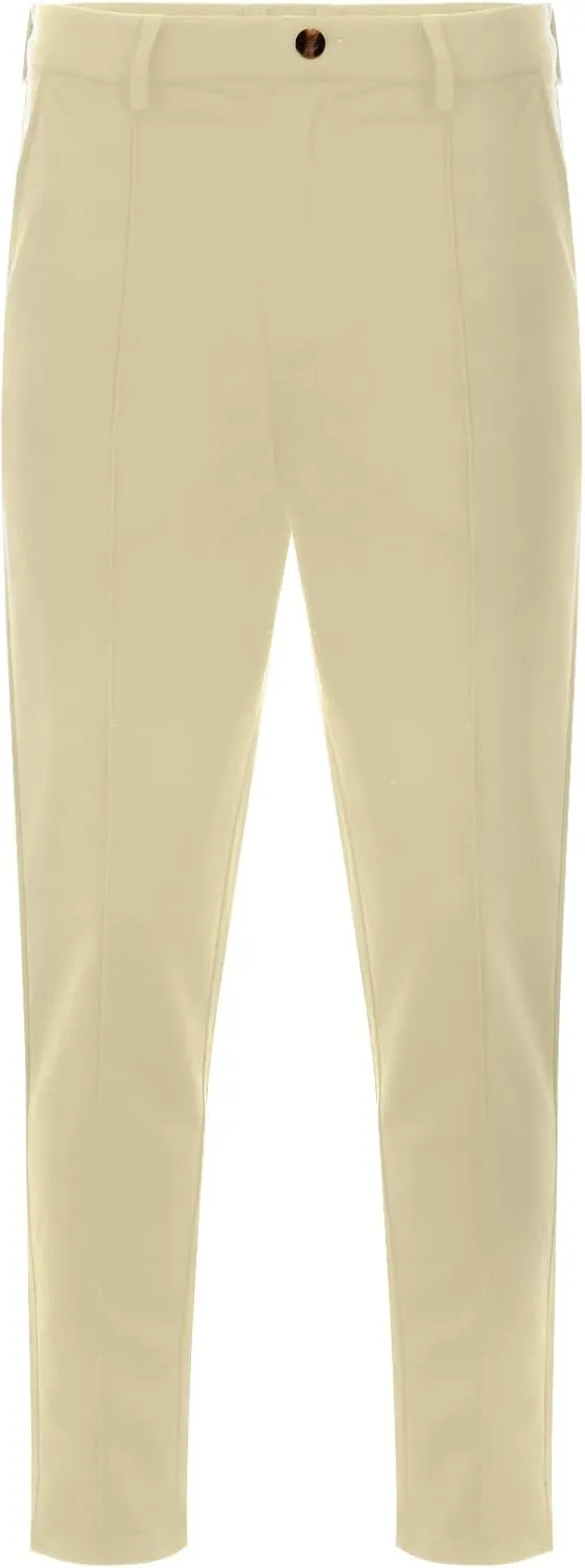 Slim Fit Suit Dress Pants Mens Chinos Straight Leg Stretch Business Work Office Pants Casual Golf Baseball Athletic Pants