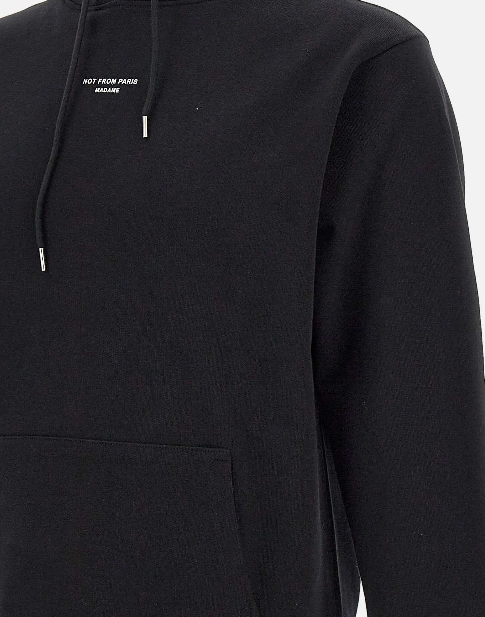Slogan Classique Cotton Sweatshirt in Black