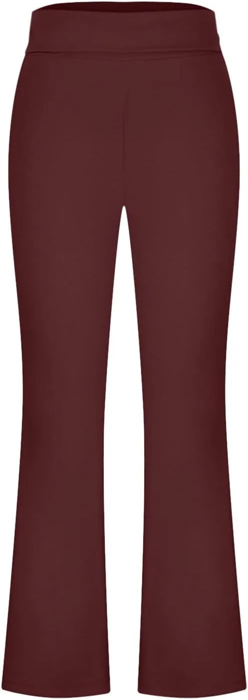 SMIDOW Bootcut Yoga Pants for Women High Waist Casual Flare Leggings Workout Flares Tall Long Lounge Trousers