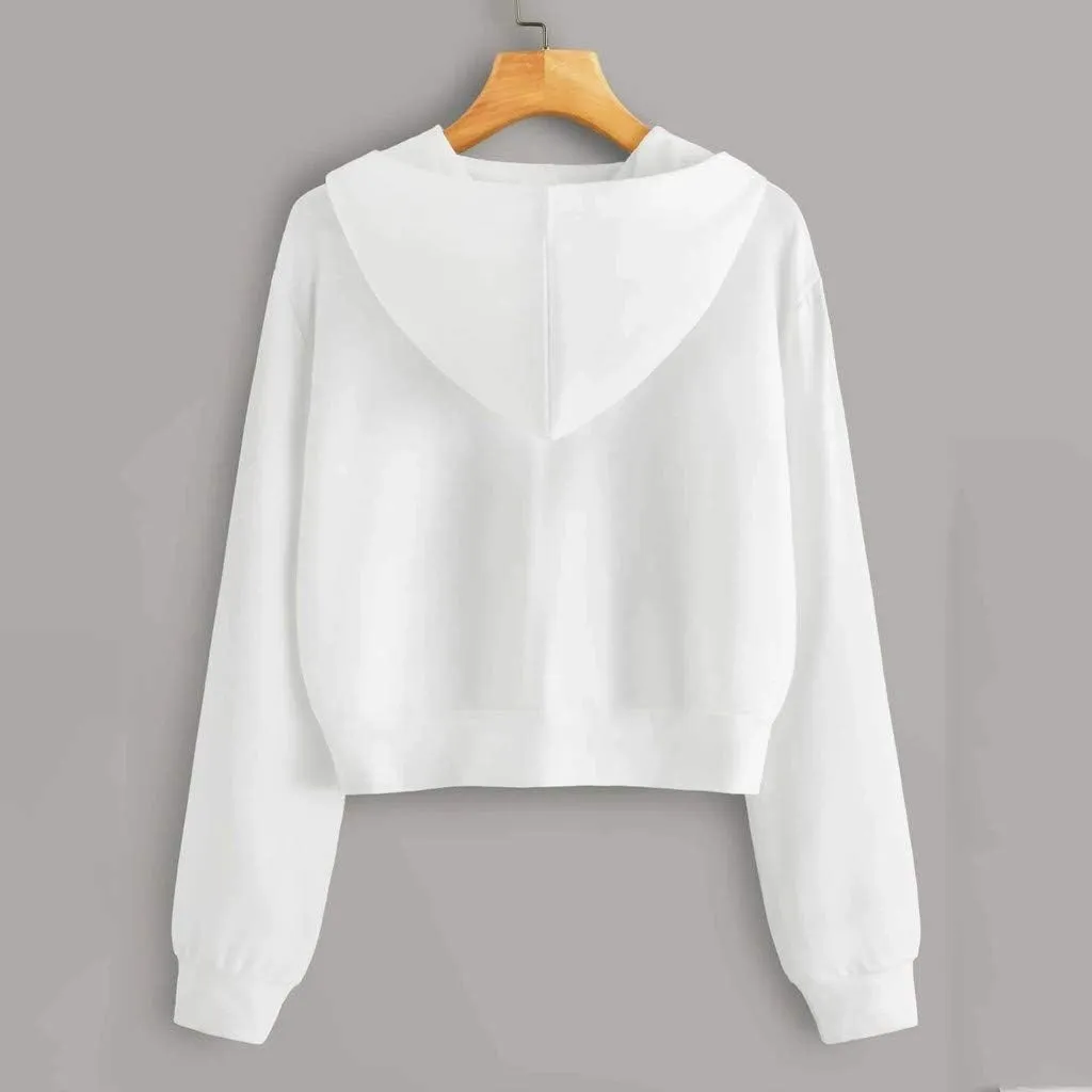 SMIDOW Crop Full Zip Up Hoodie Women Cute 2023 Fall Fashion y2k Clothes Teen Girl Cropped Lightweight Jacket With Hood