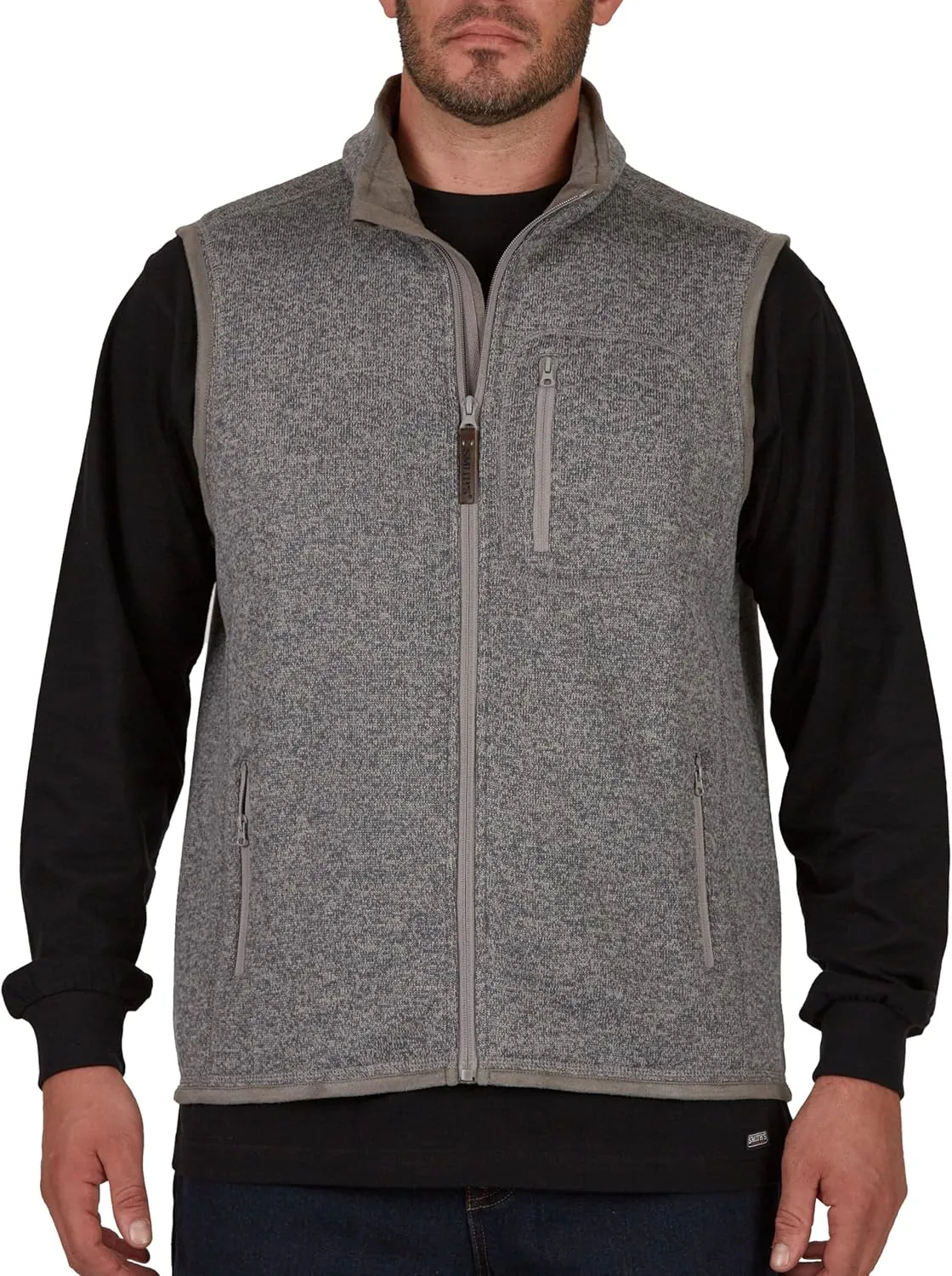 Smith's Workwear Men's Full Zip Sweater Fleece Vest