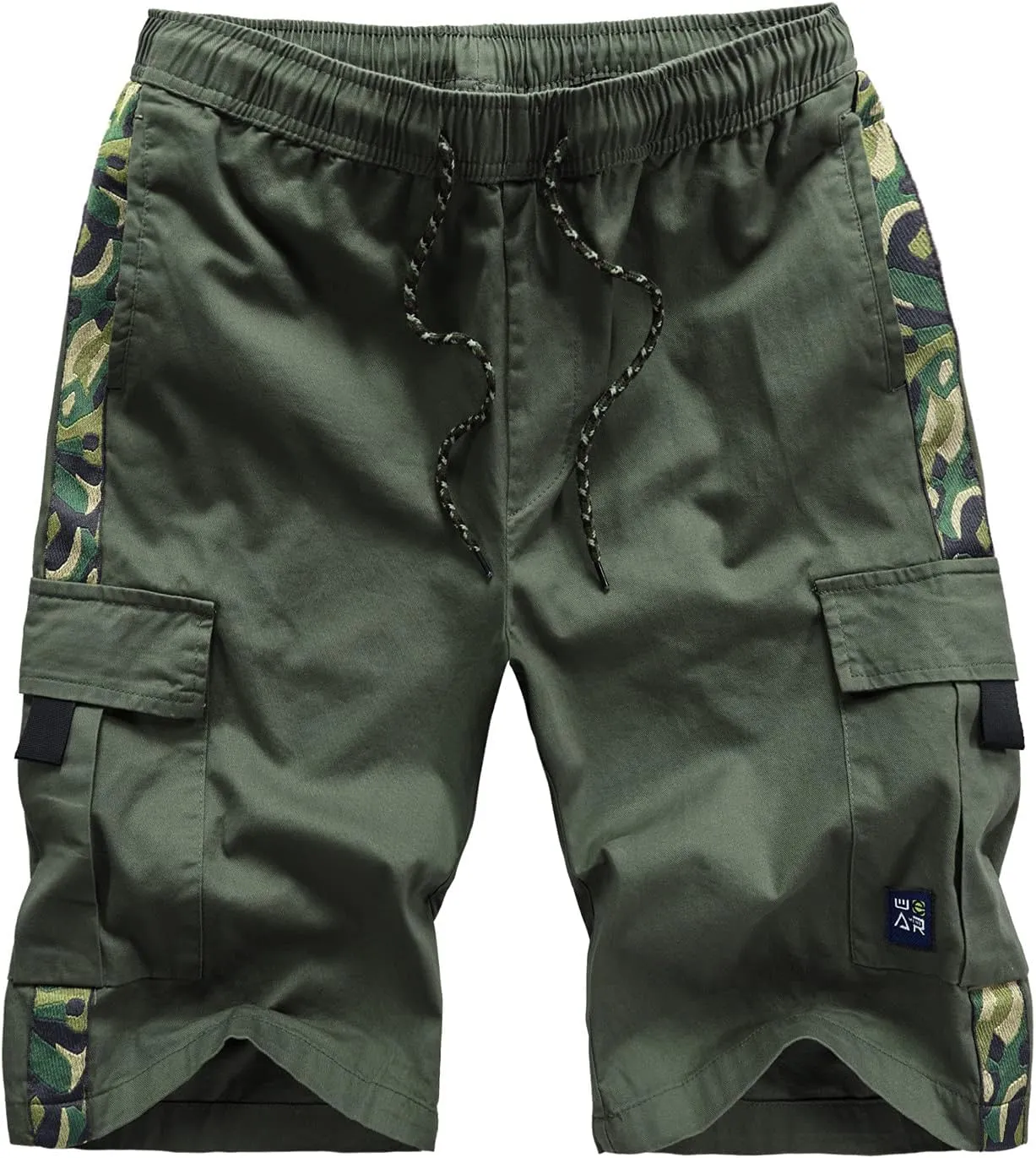 Soft Cotton Shorts Men Fashion Casual Printed Loose Quick-Drying Shorts Beach Pants Mens Shorts Elastic Waist