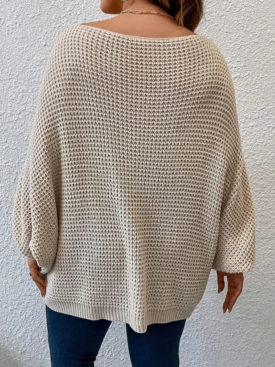 SOLY HUX Women's Plus Size Crewneck Long Sleeve Casual Oversized Sweater Pullover Tops